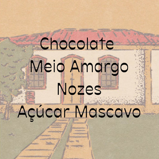 chocolate meio amargo nozes acucar mascavo