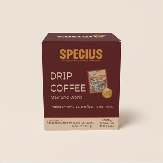 Drip Coffee SPECIUS | Linha: Memória Diária | Sul de Minas – 10 sachês